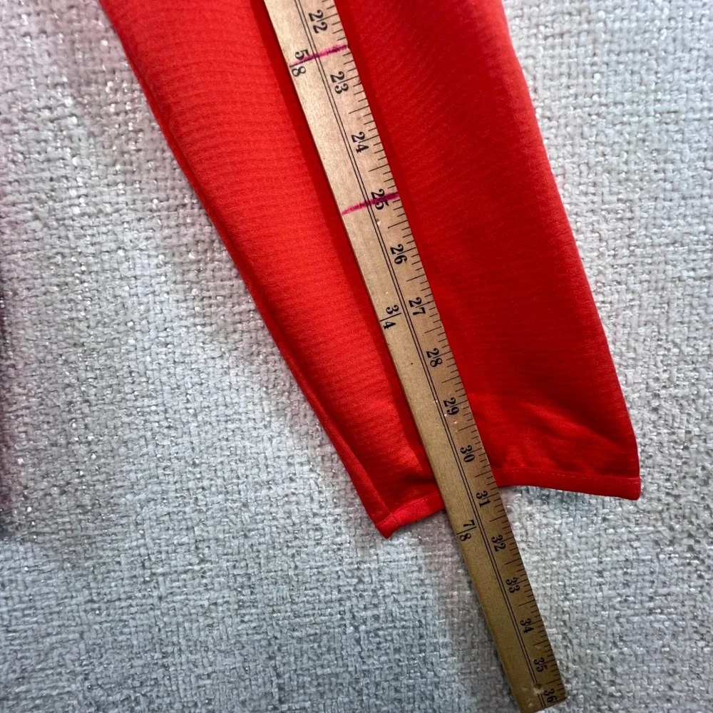 The North Face Mens 1/4‎ Zip Pullover Fleece Jacket Orange Logo Size XL